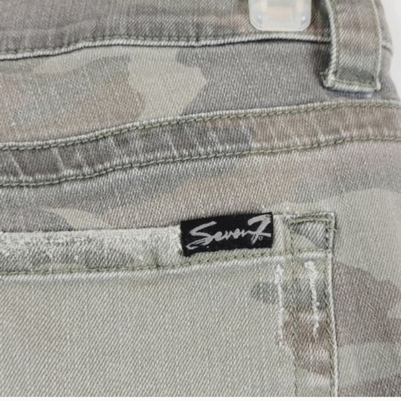 SEVEN 7 Ankle Skinny Camouflage Tan Jean Size 8 - Picture 5 of 6